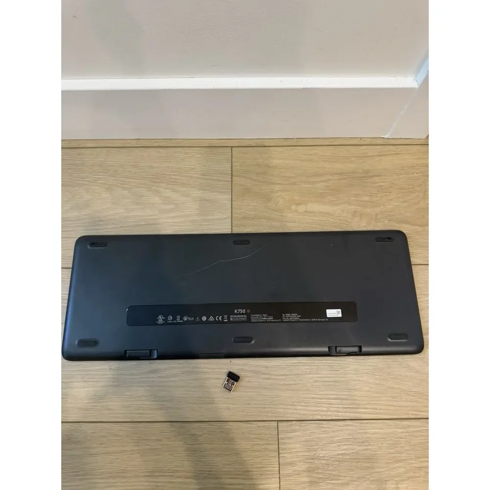 Logitech K750 Wireless Solar Keyboard -w/ Dongle Included -Black